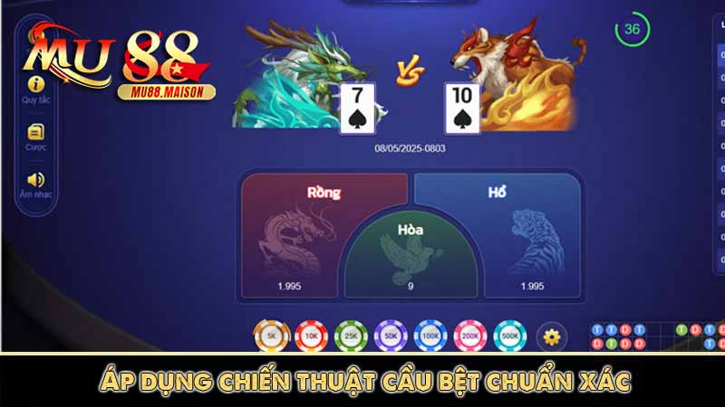 Rồng Hổ Là Gì? Cách Chơi và Luật Chơi Chi Tiết Tại MU88 6 Áp dụng chiến thuật cầu bệt chuẩn xác