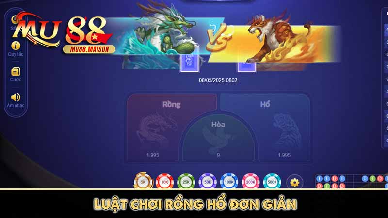 Rồng Hổ Là Gì? Cách Chơi và Luật Chơi Chi Tiết Tại MU88 4 Luật chơi rồng hổ đơn giản