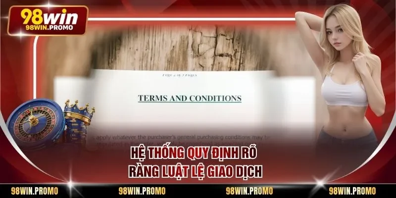 Hệ thống quy định rõ ràng luật lệ giao dịch